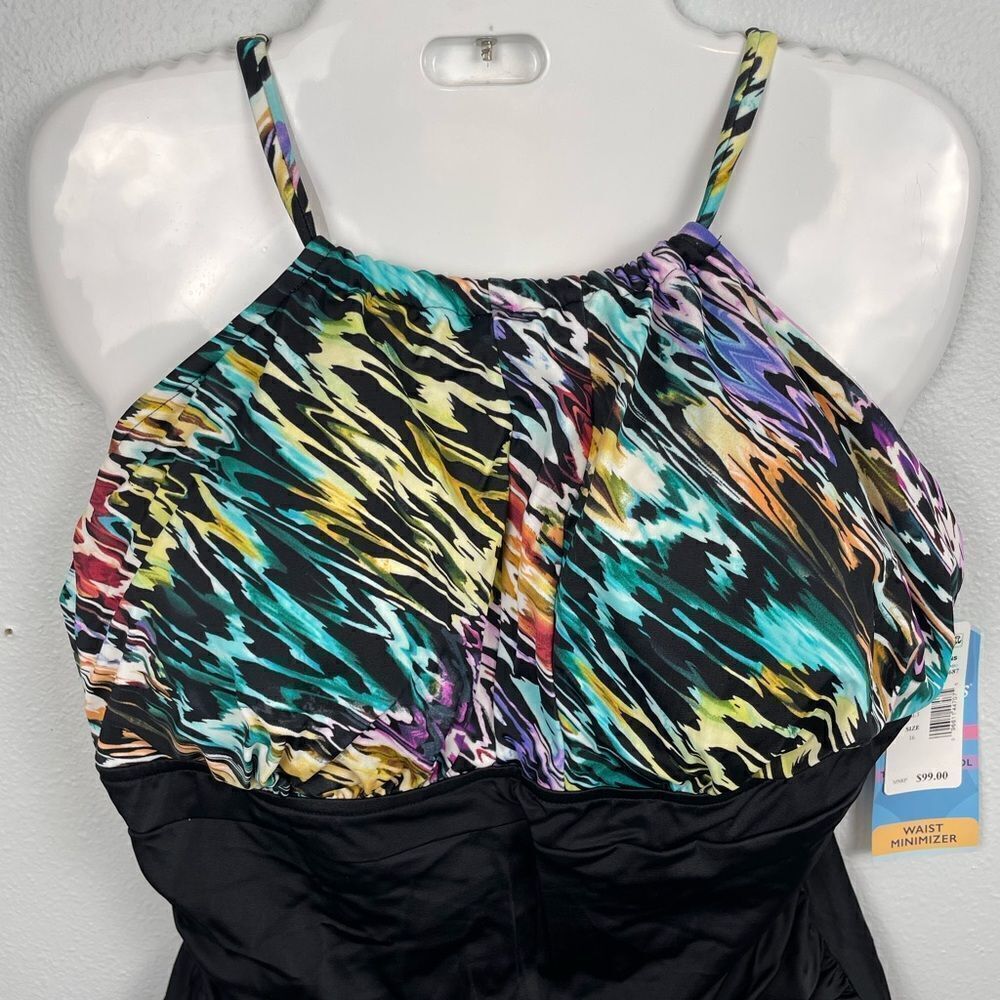 NWT Swim Solutions One Piece Swim Suit Size 16 - Picture 2 of 6